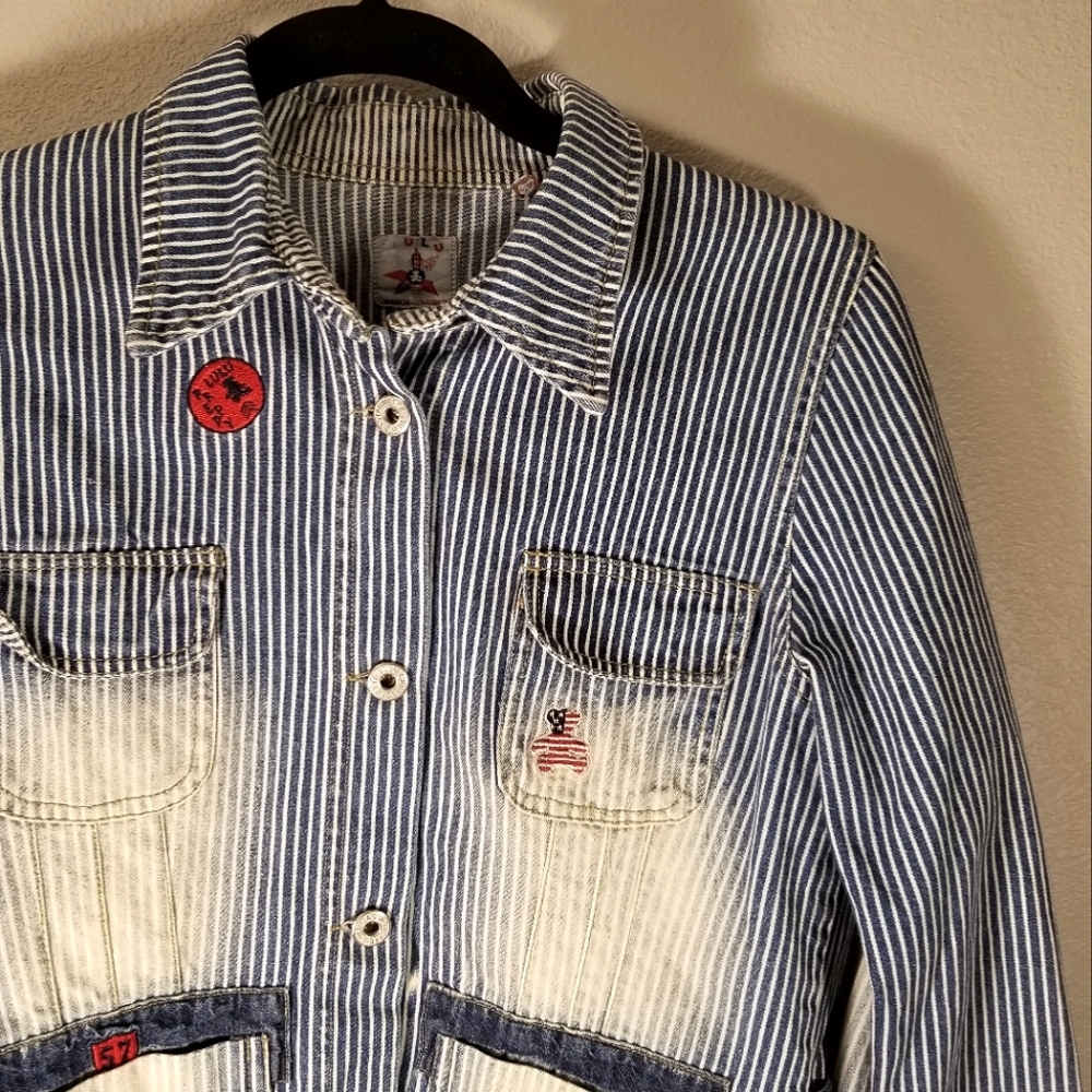 🧸 Patched Denim Jacket Size S/M